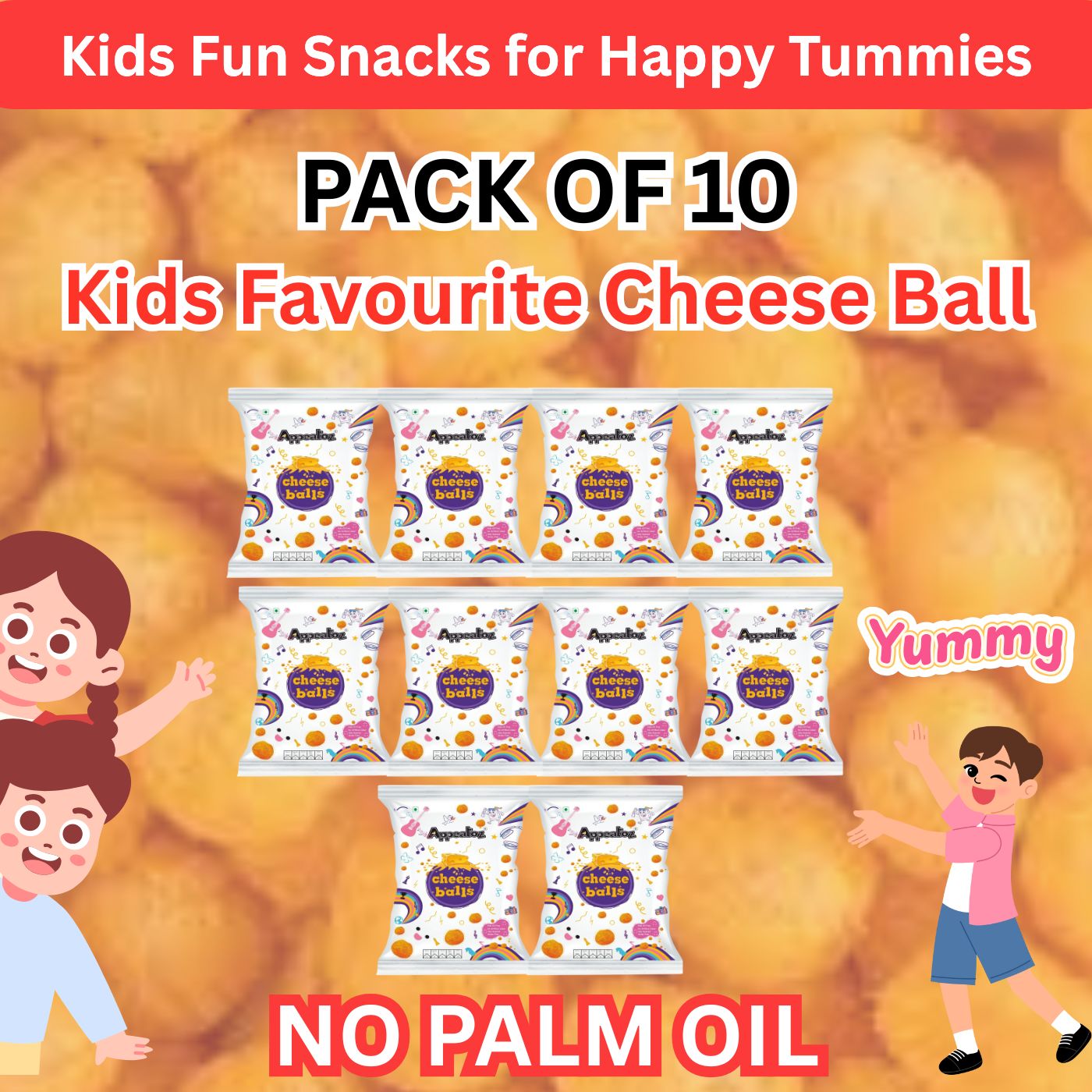 Pack of 10 Cheese Ball 550 g