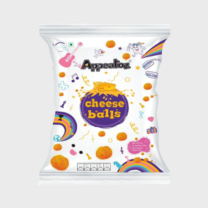 appeatoz cheese balls front view showing packaging and flavor
