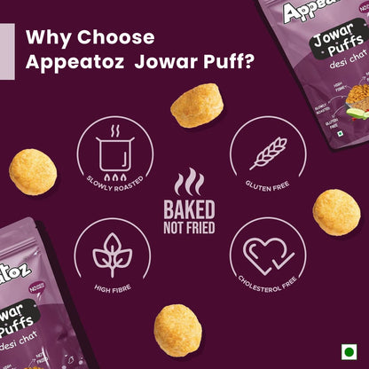 appeatoz desi chat jowar puffs baked not fried gluten free high fibre