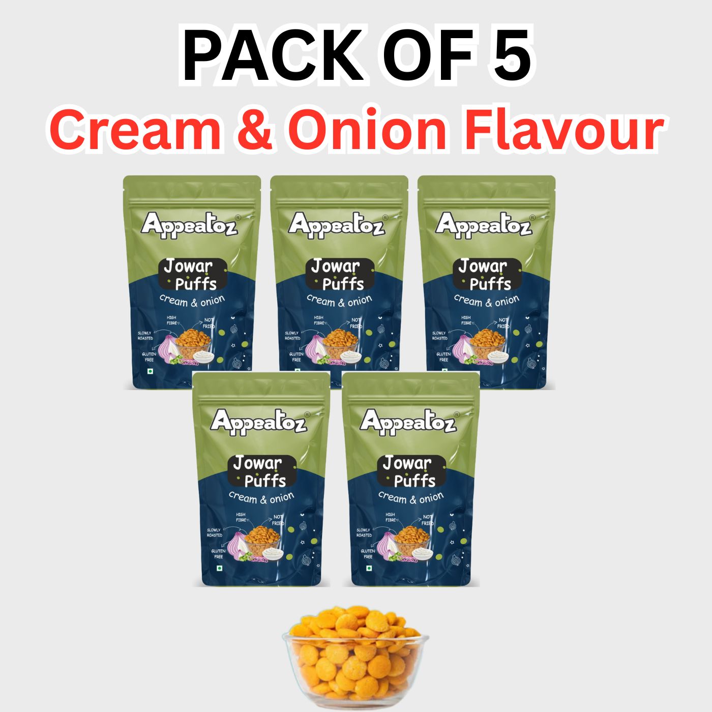 Pack of 5 Jowar Puffs 350 g