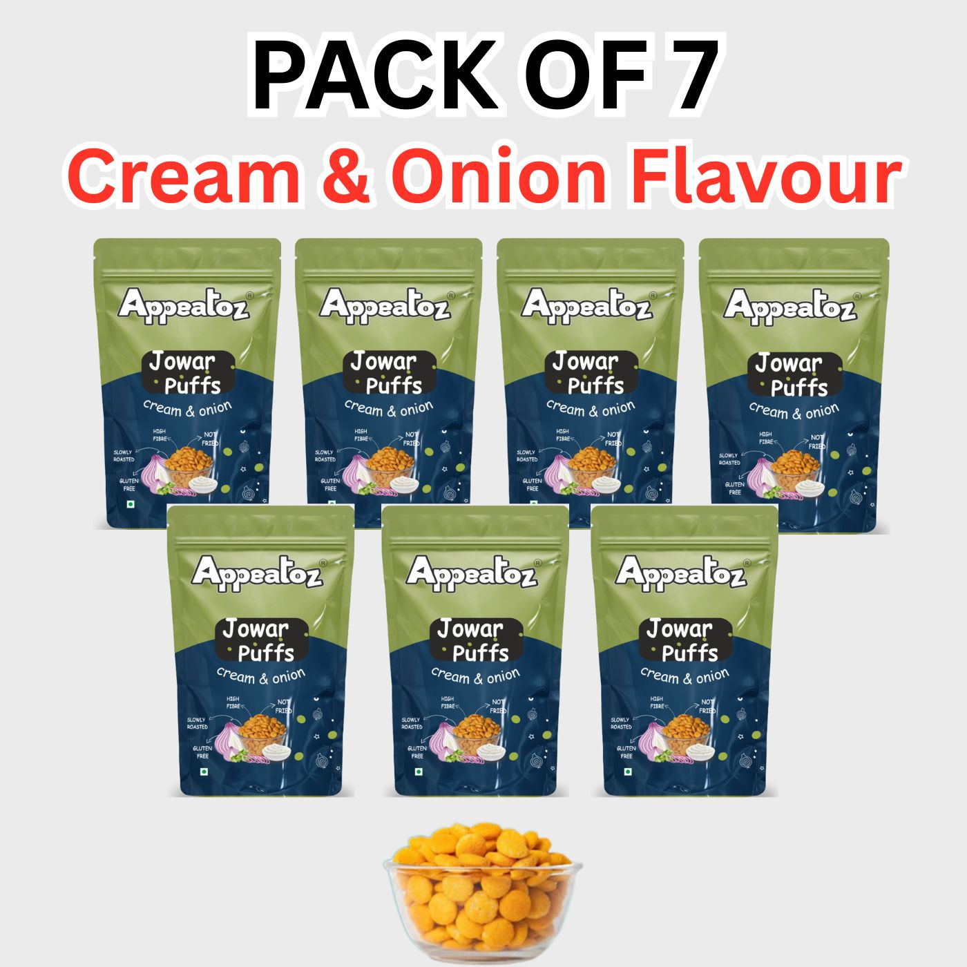 Pack of 7 Jowar Puffs 490 g