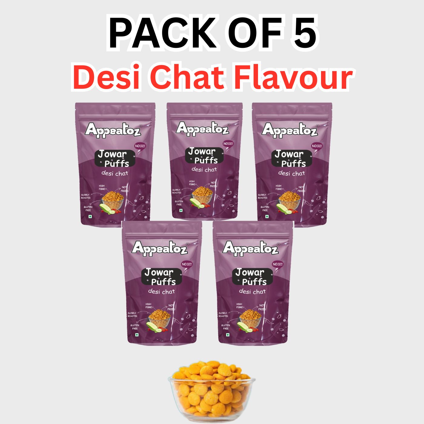 Pack of 5 Jowar Puffs 350 g