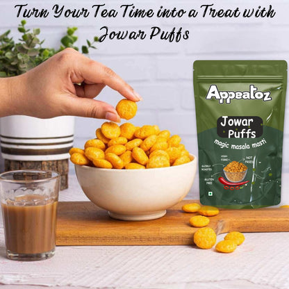 jowar puffs magic masala masti flavor with tea