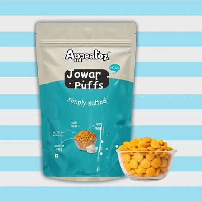 serving jowar puffs salted in a bowl