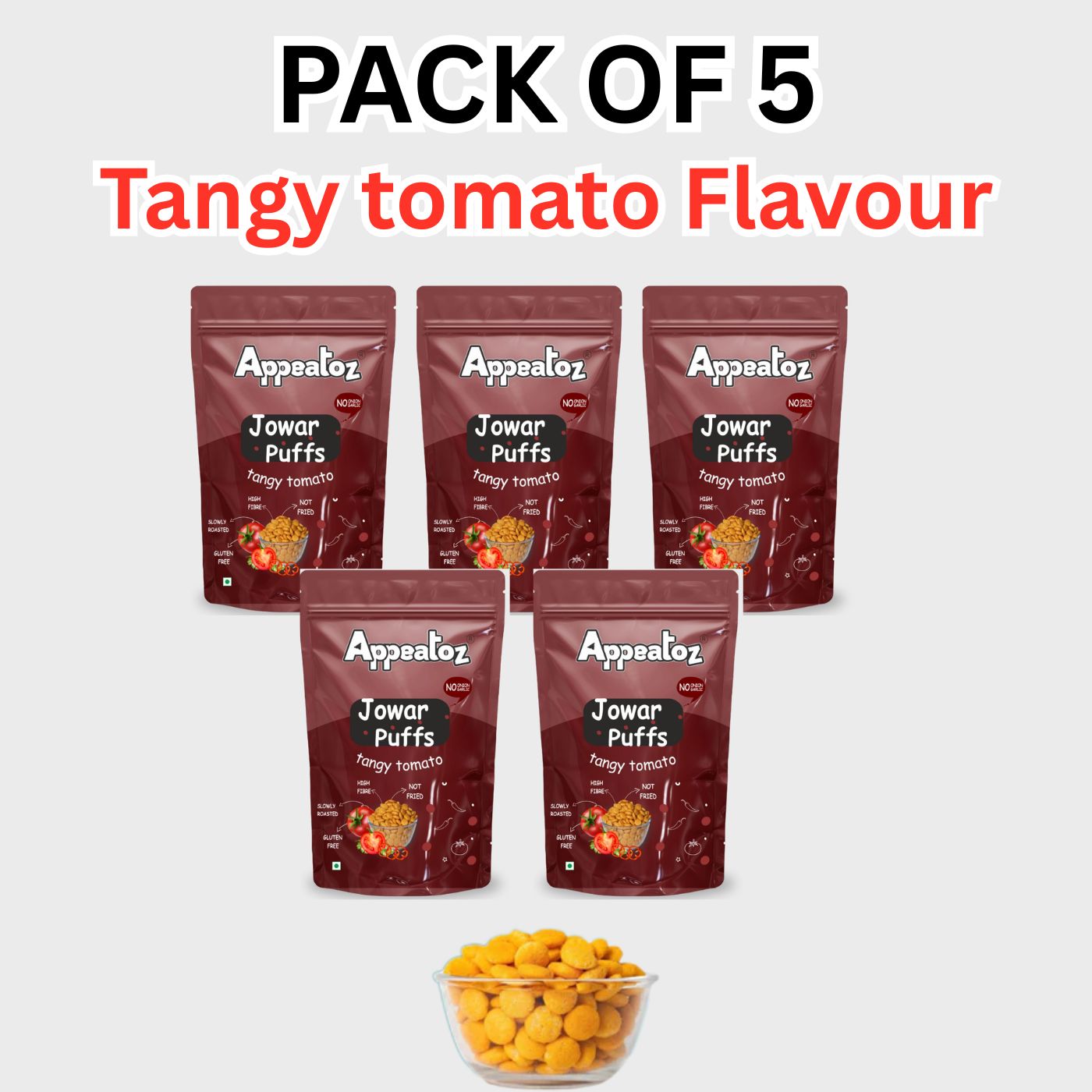 Pack of 5 Jowar Puffs 350 g