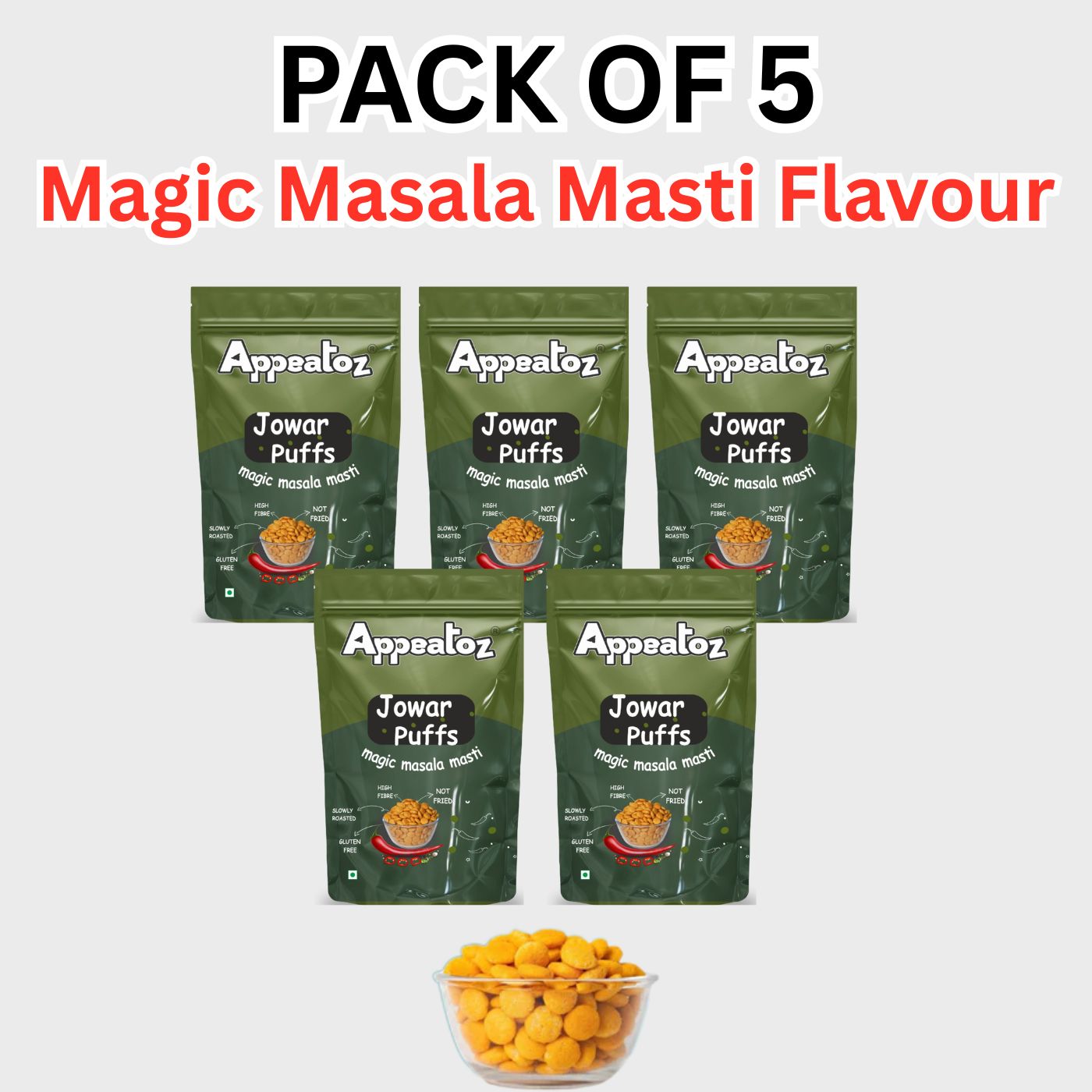 Pack of 5 Jowar Puffs 350 g