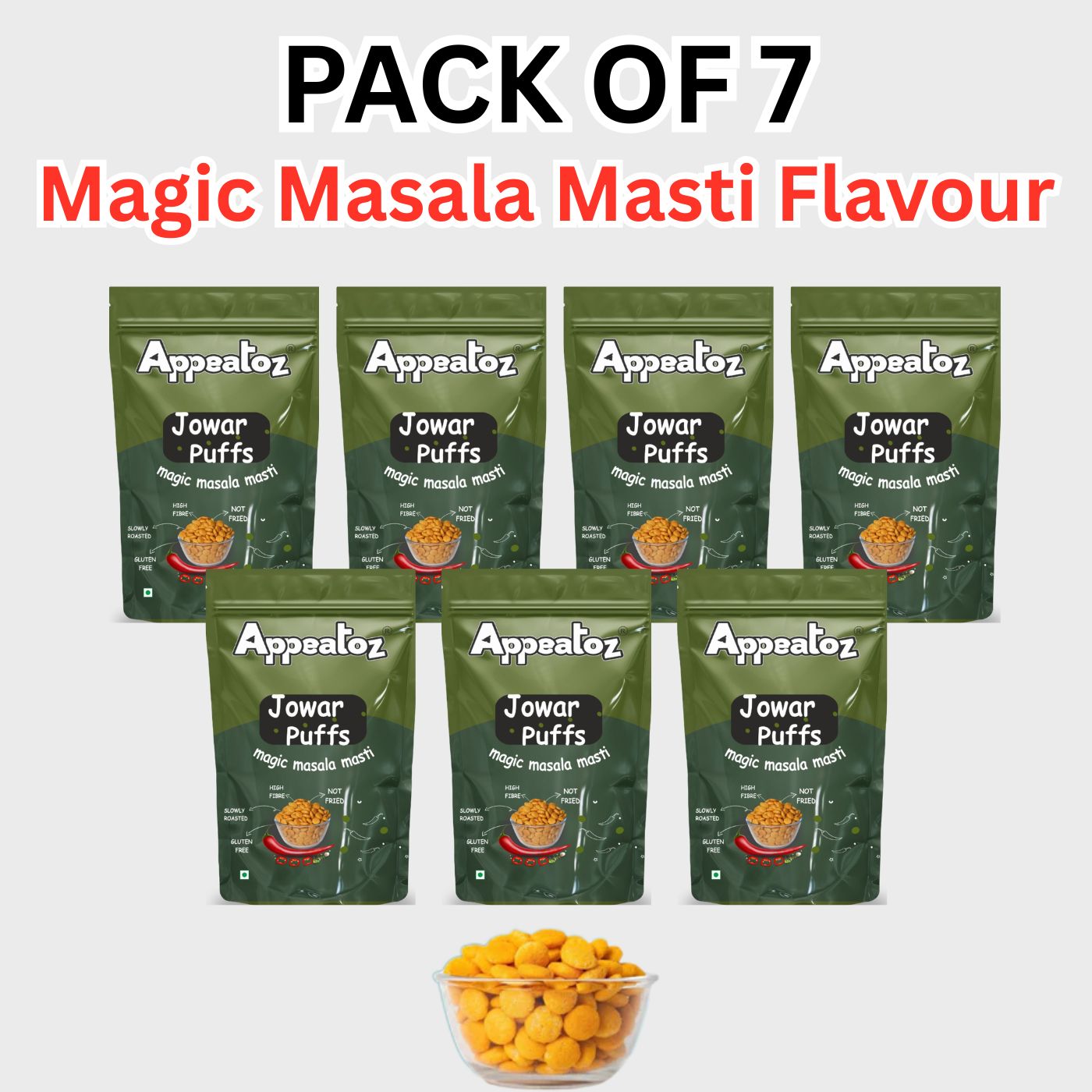 Pack of 7 Jowar Puffs 490 g